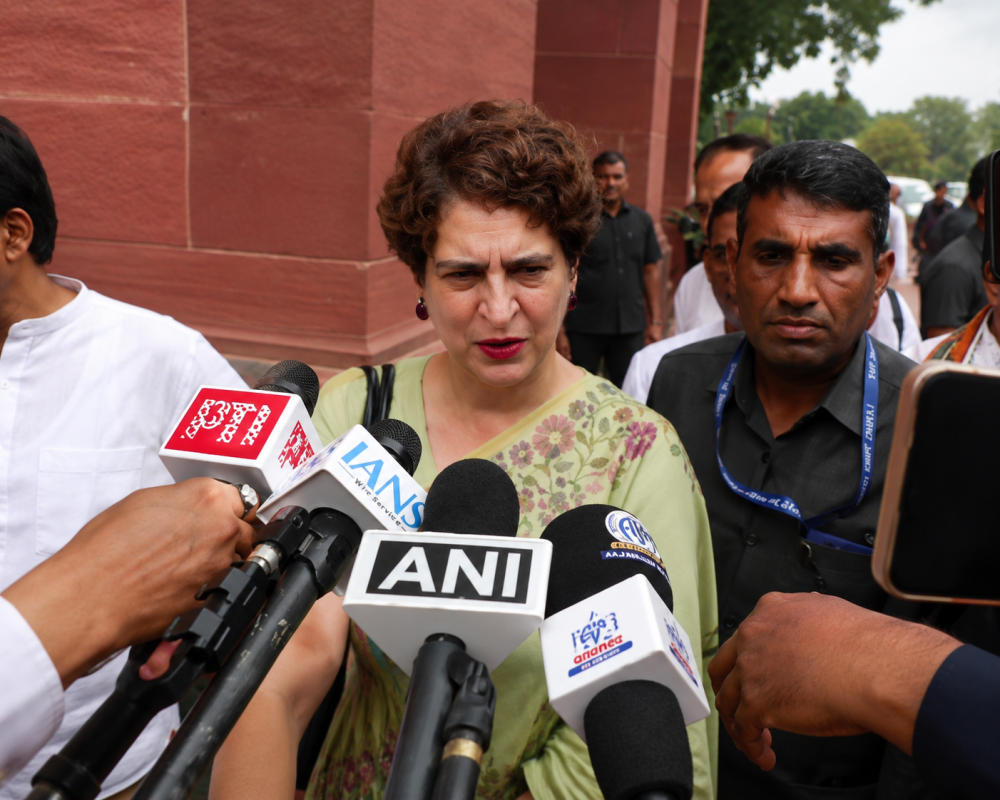 Priyanka Gandhi Criticises Hockey India Jersey Change, Targets BJP and RSS