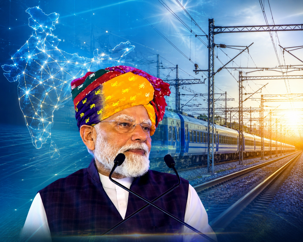 Modi Hails India's Railway Electrification Milestone