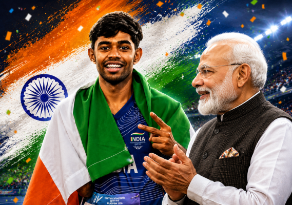 PM Modi Hails Sreeshankar’s Historic CWG 2026 Silver