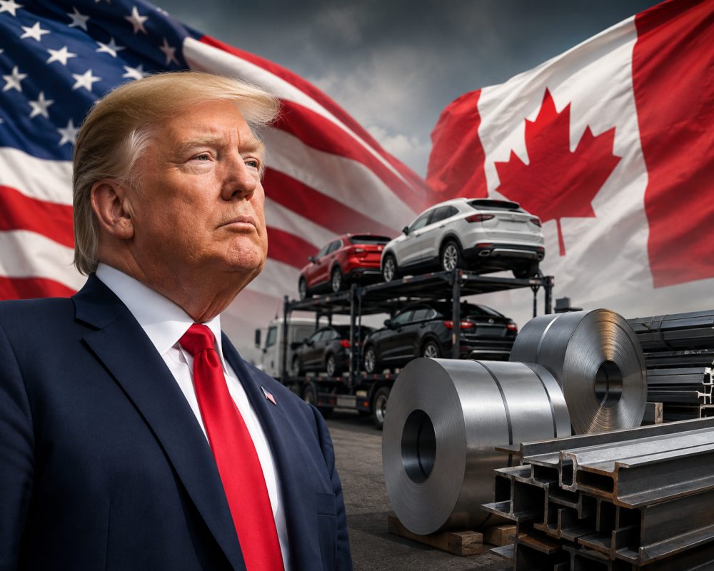 Trump Announces 50% Tariffs on Canadian Autos and Steel