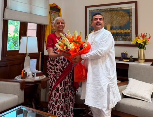 Suvendu Adhikari Meets FM Nirmala Sitharaman in Delhi