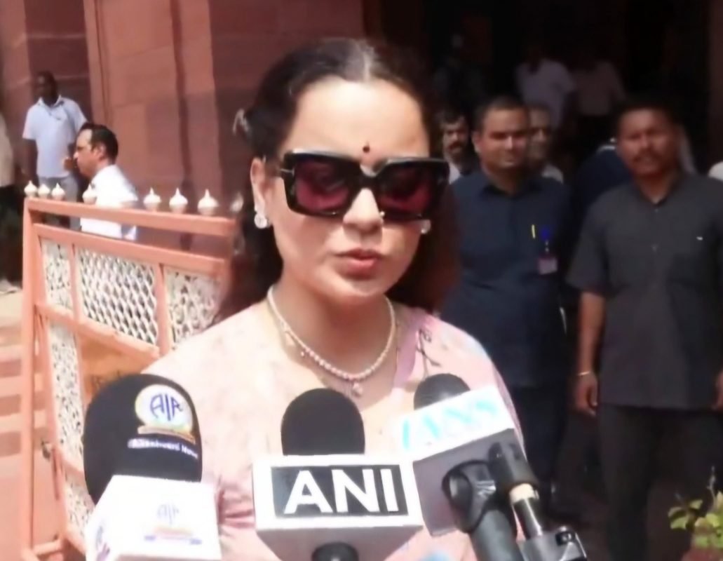 BJP MP Kangana Ranaut speaking about the Opposition protest during the Parliament session
