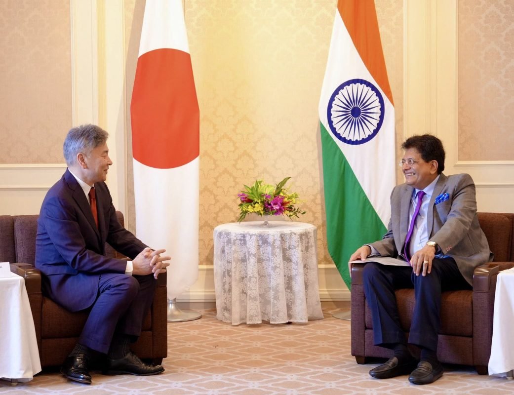 Union Minister Piyush Goyal meeting MUFG Deputy Chairman Yasushi Itagaki and senior officials to discuss India-Japan financial cooperation.