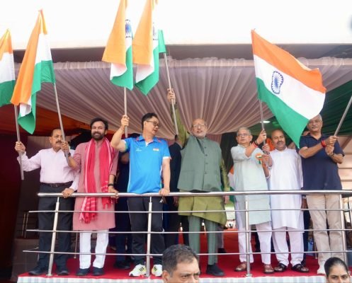Vice President C. P. Radhakrishnan Flags Off Har Ghar Tiranga Bike Rally