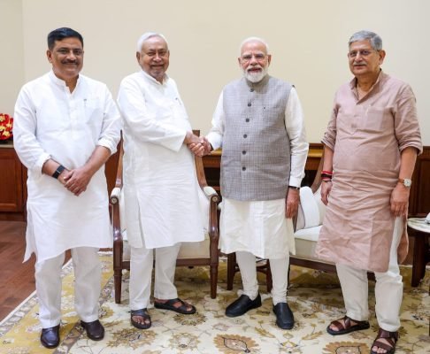 JD(U) Leader Nitish Kumar Meets PM Narendra Modi in New Delhi