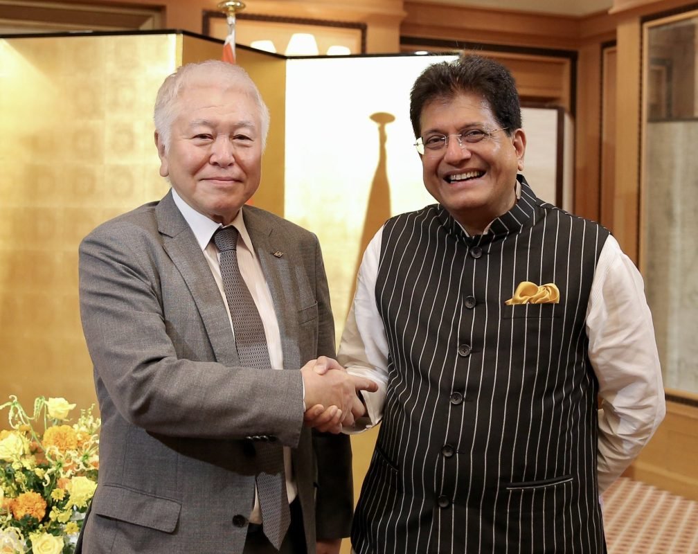 Piyush Goyal meeting Daiki Aluminium Chairman Takaaki Yamamoto in Osaka to discuss aluminium manufacturing cooperation