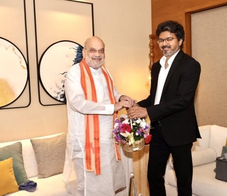 Amit Shah Meets Tamil Nadu CM C. Joseph Vijay Ahead of Southern Zonal Council Meet