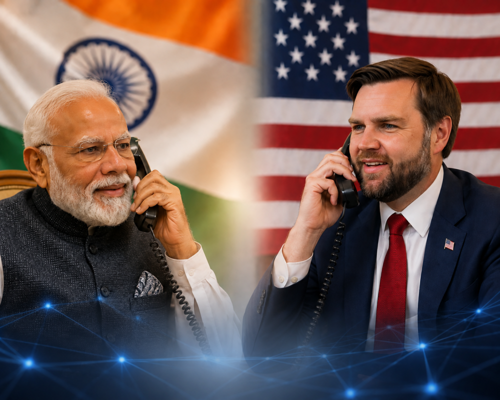 Prime Minister Narendra Modi and US Vice President JD Vance during India-US diplomatic engagement