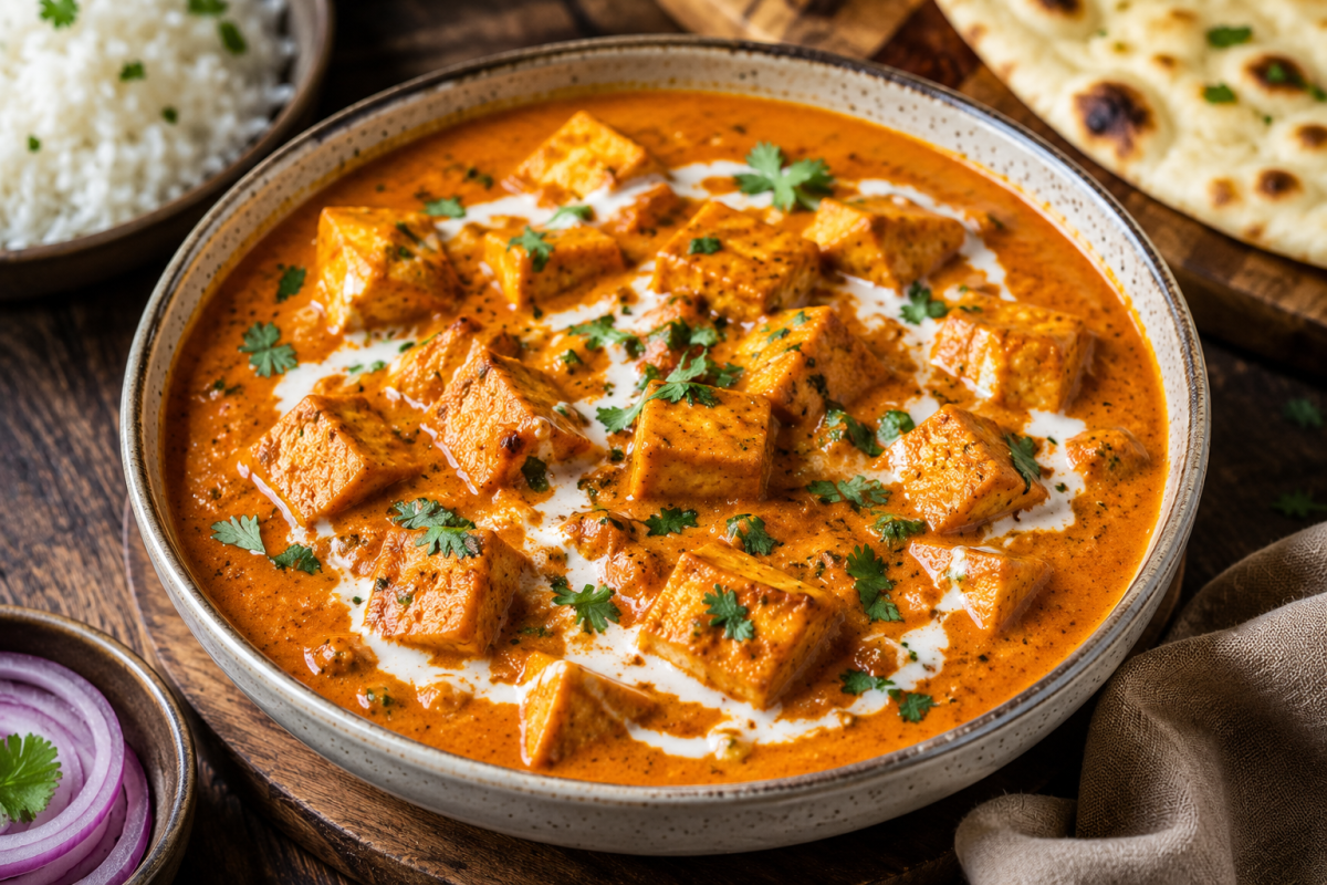 Plant-Based Butter Chicken Vegan Recipe With Tofu
