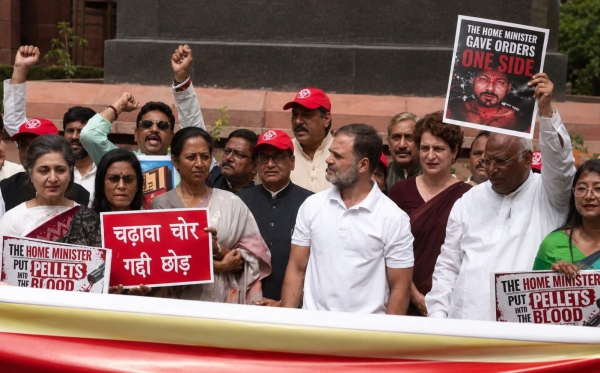 Opposition MPs Protest Against Amit Shah