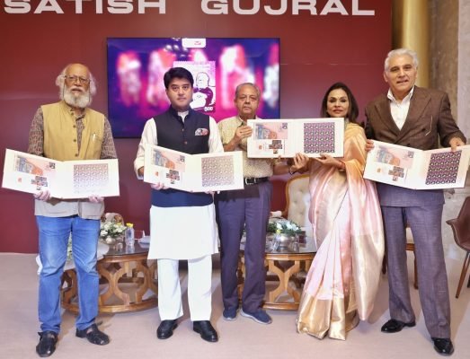 Scindia Unveils Commemorative Postage Stamp Honouring Satish Gujral's Birth Centenary