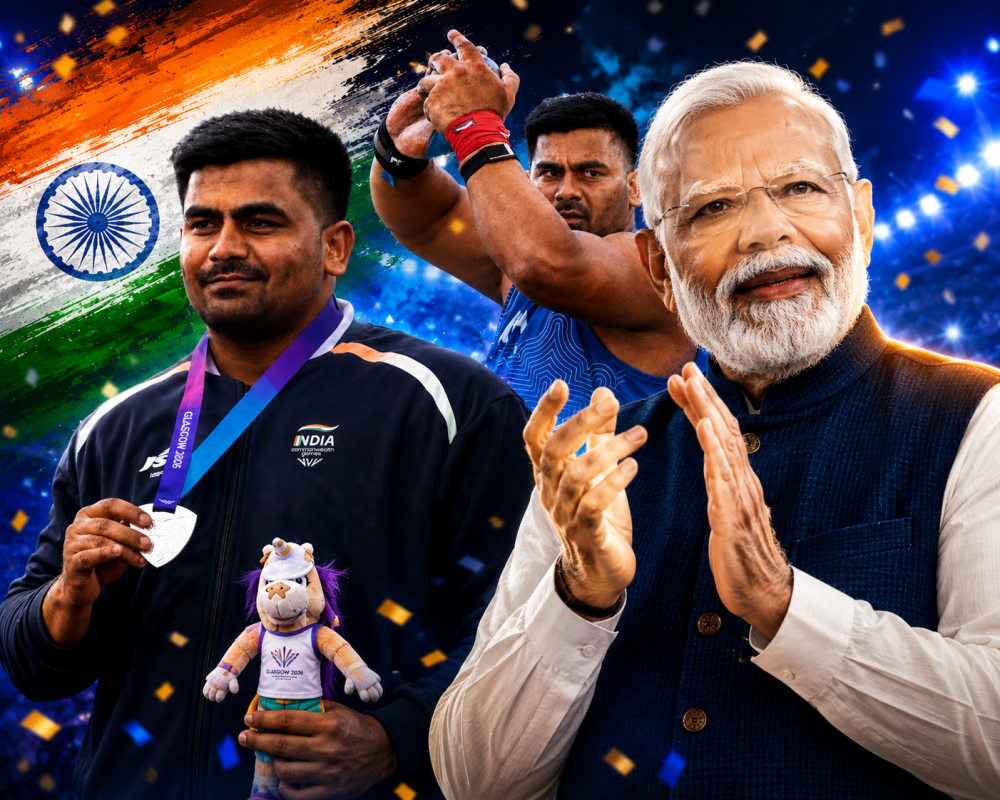 PM Modi Congratulates CWG Silver Medalist Shubham Juyal