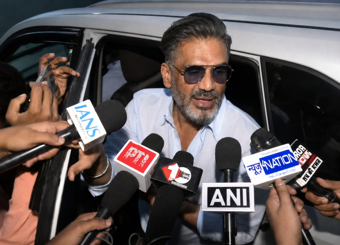 Suniel Shetty speaking after meeting Bihar Chief Minister about plans for a film shoot in Bihar