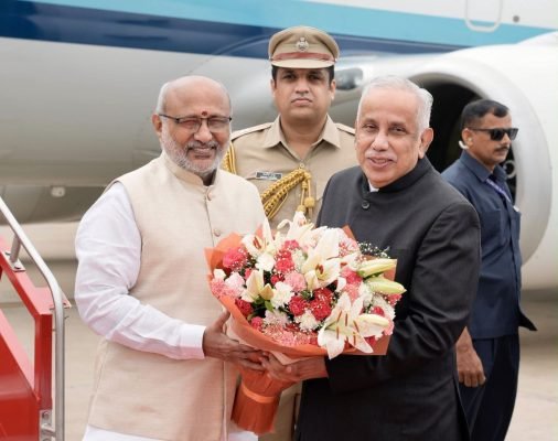 C. P. Radhakrishnan Arrives in Vijayawada