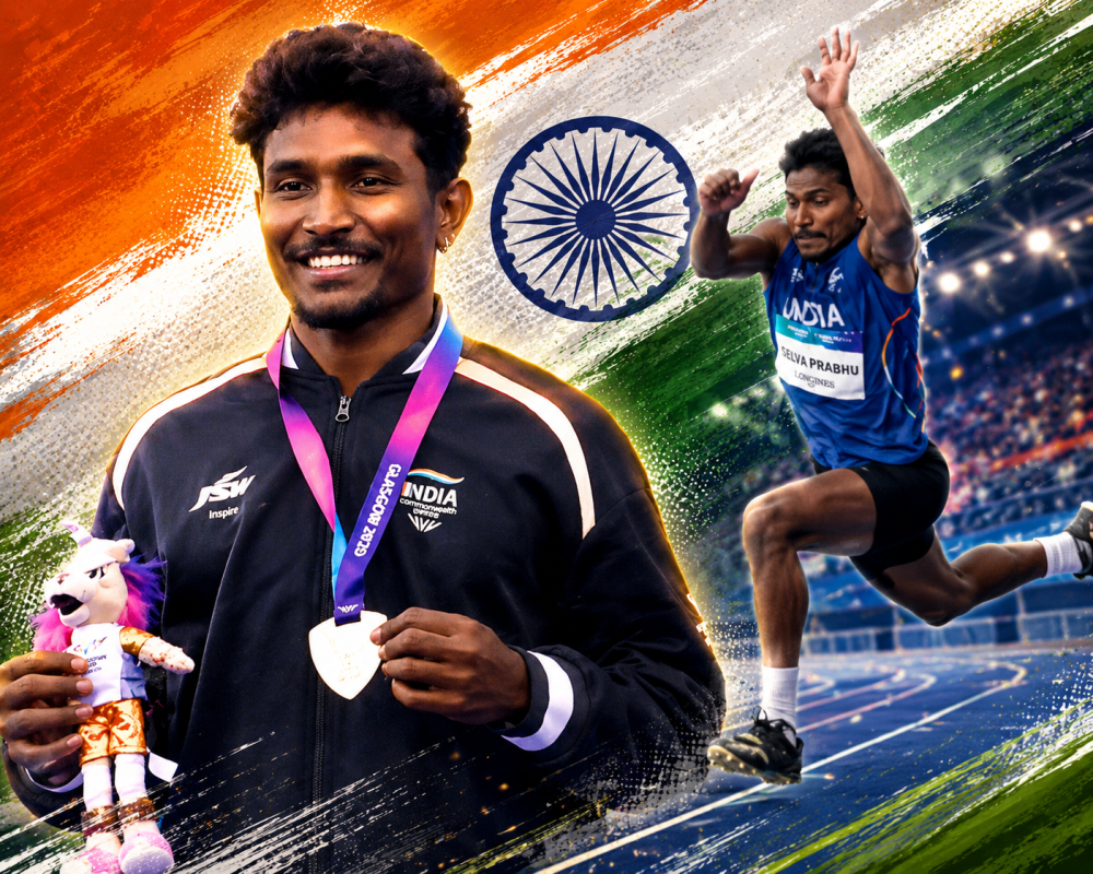 CWG 2026: Selva Prabhu Wins Triple Jump Bronze for India