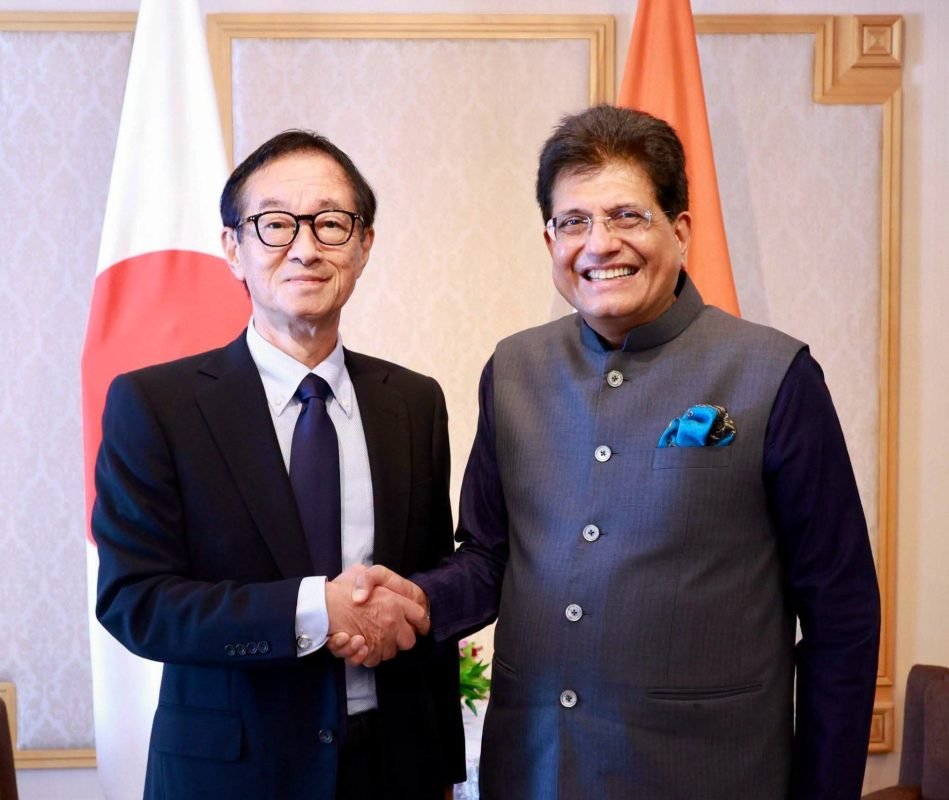 Piyush Goyal meets Nippon Steel Chairman and CEO Eiji Hashimoto to discuss India-Japan steel industry cooperation.