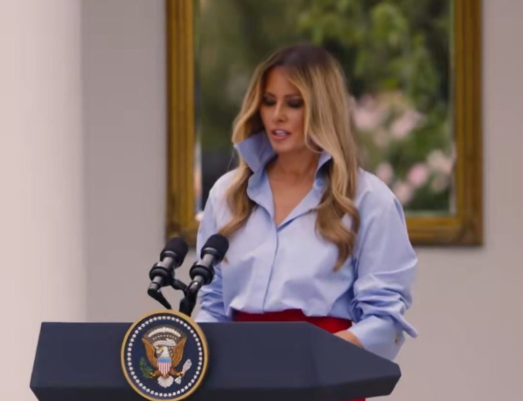 First Lady Melania Trump speaks about the Fostering the Future initiative for youth from the foster care community.