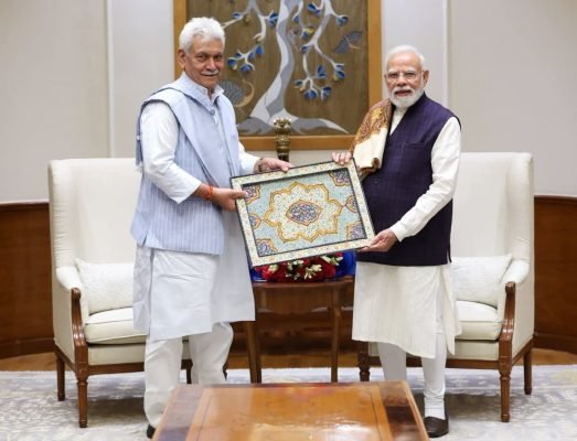 J&K Lieutenant Governor Manoj Sinha Meets PM Modi