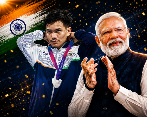 PM Modi Congratulates Jadumani Singh on CWG Silver