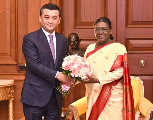 Uzbekistan Foreign Minister Bakhtiyor Saidov Meets President Droupadi Murmu at Rashtrapati Bhavan