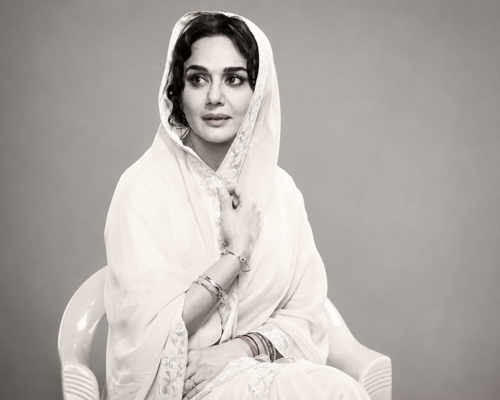 Preity Zinta shares a look-test photo from her role as Hamida in Batwara 1947.