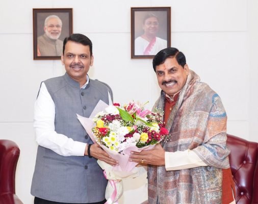 Maharashtra CM Devendra Fadnavis Hosts MP CM Mohan Yadav in Mumbai