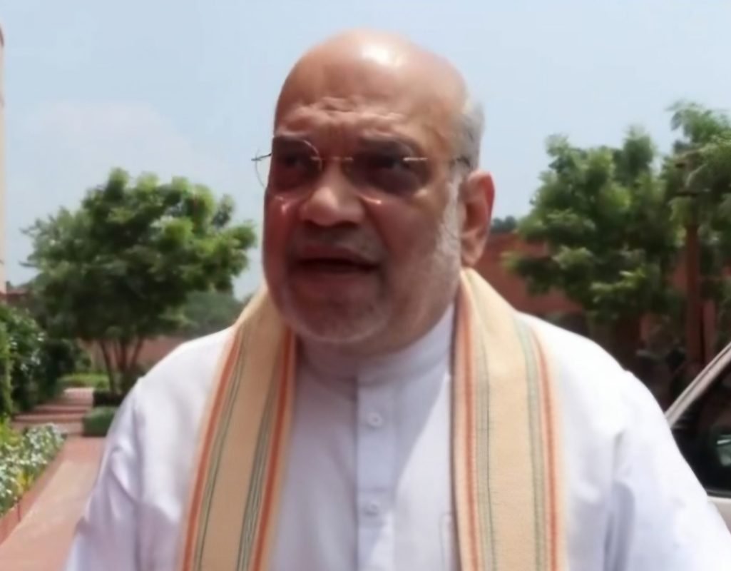 Union Home Minister Amit Shah speaking in Parliament during a debate on a major issue.
