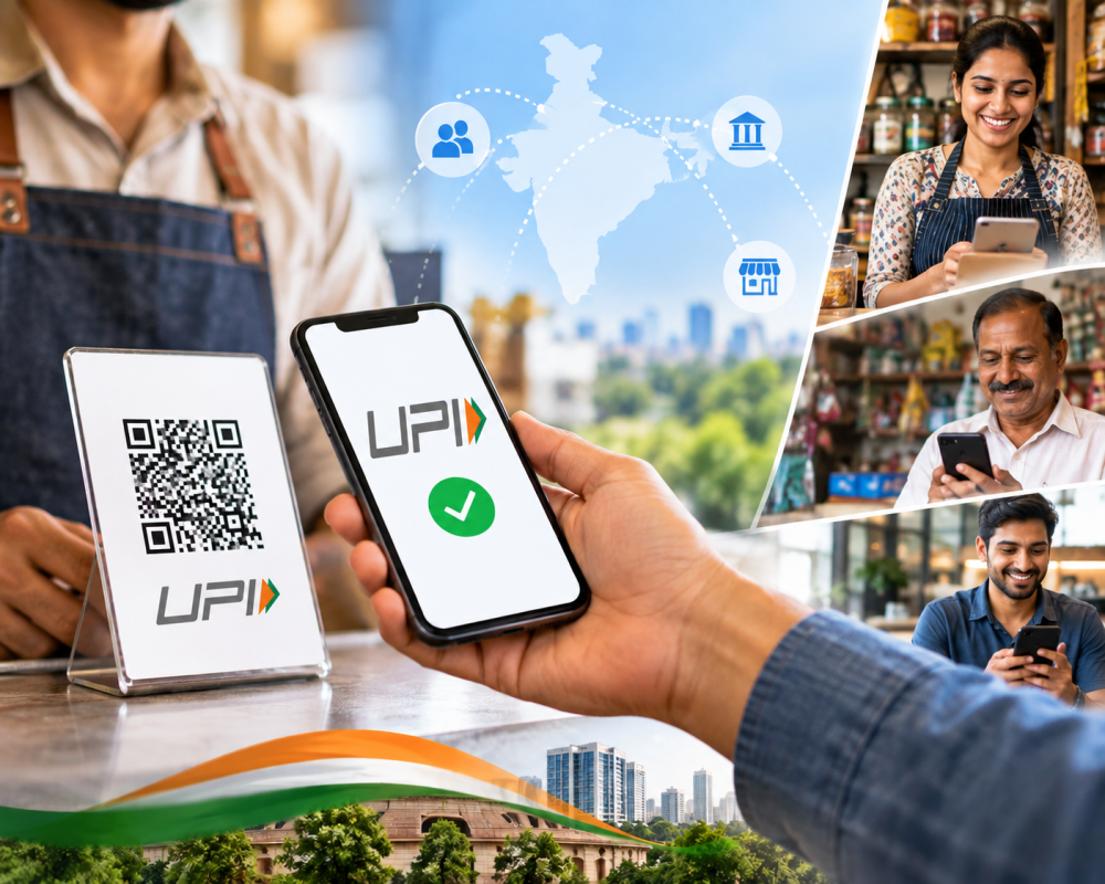 UPI digital payment transaction and merchant payment ecosystem in India