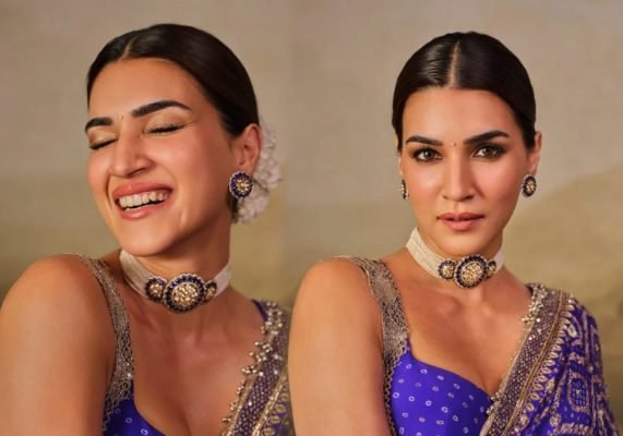 Kriti Sanon Looks Regal in a Stunning Blue Saree
