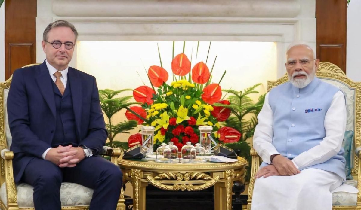 Prime Minister Narendra Modi and Belgium Prime Minister Bart De Wever during bilateral talks in New Delhi