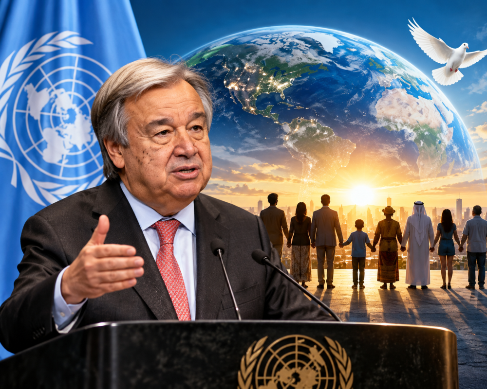 UN Secretary-General António Guterres speaks about responsible use of power and building a better future for humanity.