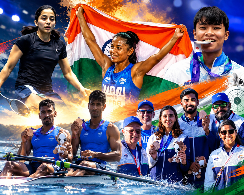 Team India athletes celebrate historic medals and victories on Day 5 of Asian Games 2026