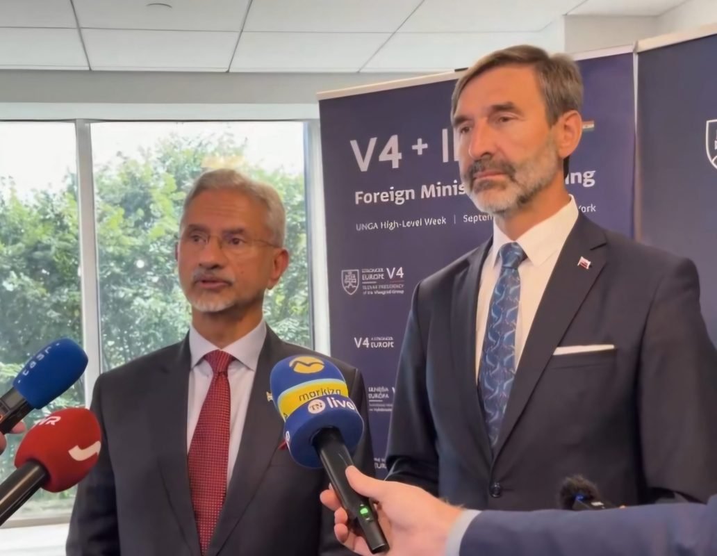 External Affairs Minister S Jaishankar at the first India-Visegrad Four foreign ministers’ meeting in New York