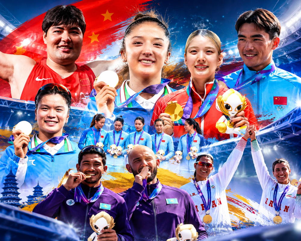 China leads the medal table at the Aichi-Nagoya Asian Games 2026 after five days of competition.