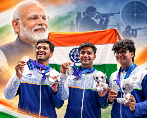 PM Modi Congratulates India’s Silver Medal-Winning Shooters