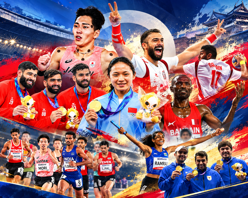 China leads the Asian Games 2026 medal standings with 143 gold medals as India holds ninth place with 53 medals after Day 10.
