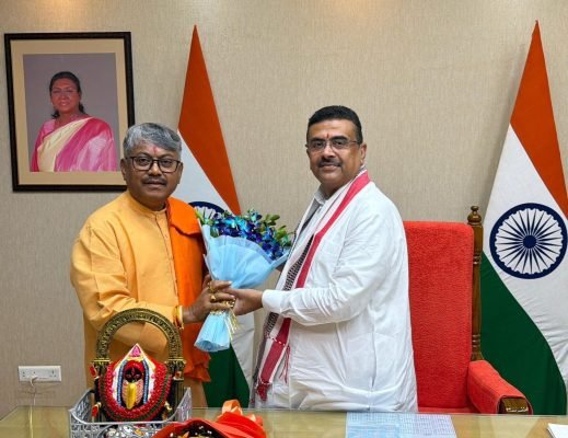 Suvendu Adhikari Meets Manipur Minister at Nabanna