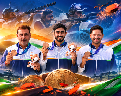 India’s Men’s Skeet Team Wins Bronze at Aichi-Nagoya Asian Games 2026