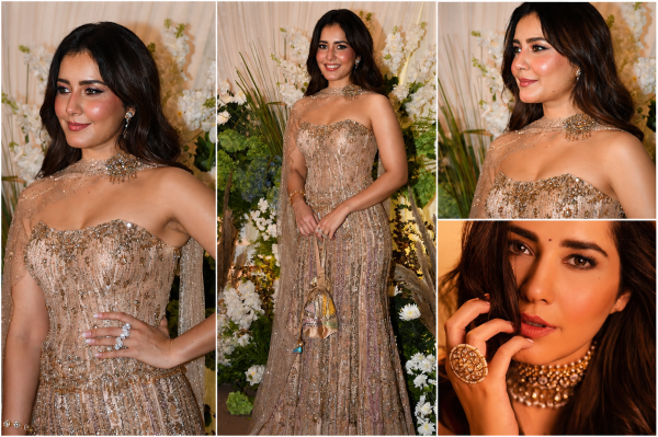 Raashii Khanna Stuns in a Dazzling Glam Look, Exuding Elegance and Confidence