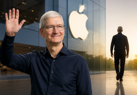 Tim Cook Bids Emotional Farewell as Apple CEO