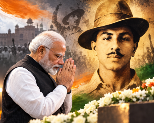 PM Modi Pays Tribute to Shaheed Bhagat Singh