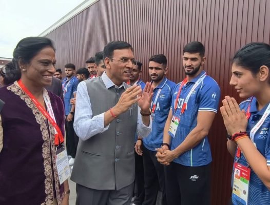 Mandaviya, PT Usha Meet Team India Athletes in Japan