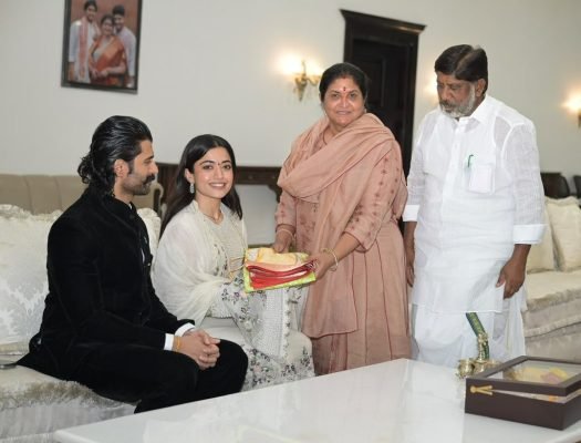 Vijay Deverakonda and Rashmika Mandanna Visit Telangana Deputy CM Bhatti Vikramarka’s Residence