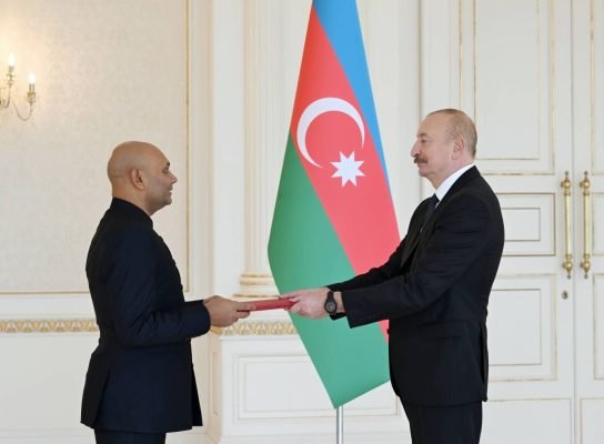 Indian Ambassador Abhay Kumar Presents Credentials to Azerbaijan President Ilham Aliyev