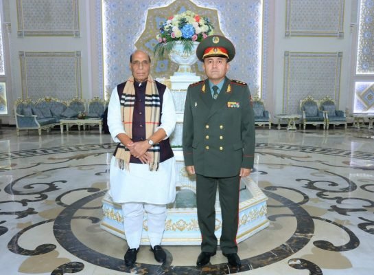 Rajnath Singh Holds Talks with Tajikistan Defence Minister in Dushanbe