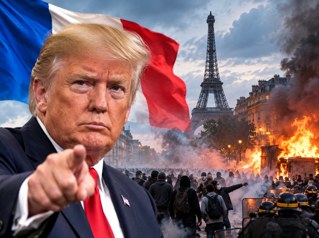 US President Donald Trump comments on France’s immigration policies amid protests and unrest across French cities.