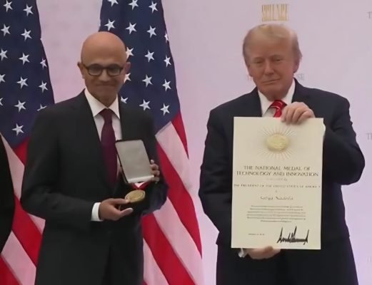 Trump Presents National Medal of Technology and Innovation to Satya Nadella