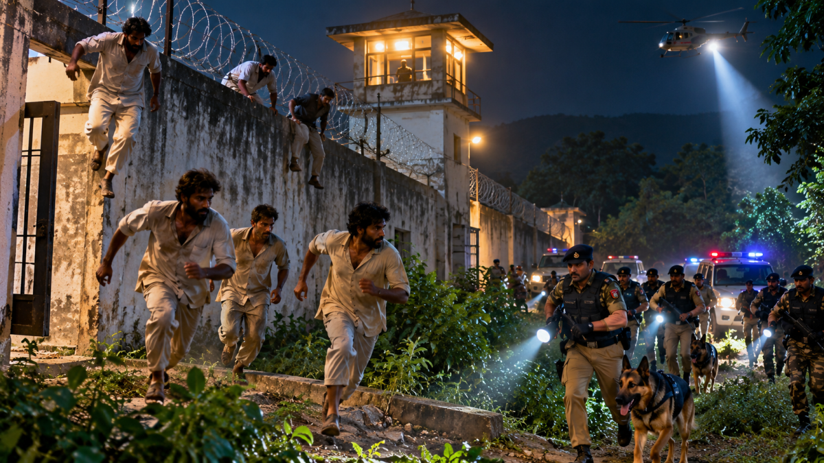 Theni jailbreak: four caught as search continues for 13 inmates