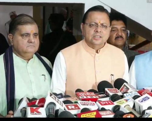 Dinesh Arya Rajya Sabha Nomination Filed, Uttarakhand CM Pushkar Singh Dhami Hails BJP Candidate