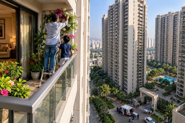 Greater Noida fall kills father and son; police examine circumstances